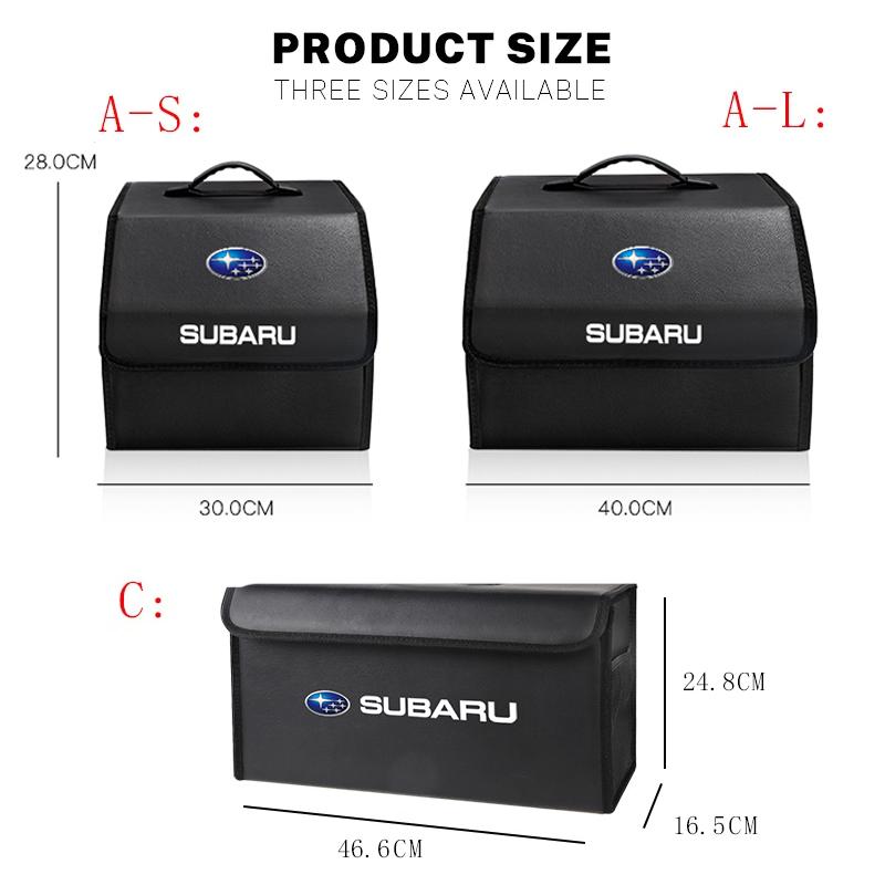 leather Car Organizer Box Trunk Storage Bag For Subaru Levorg BRZ Forester Legacy Mpreza Impreza XV Outback Crosstrek STI Ascent Z13