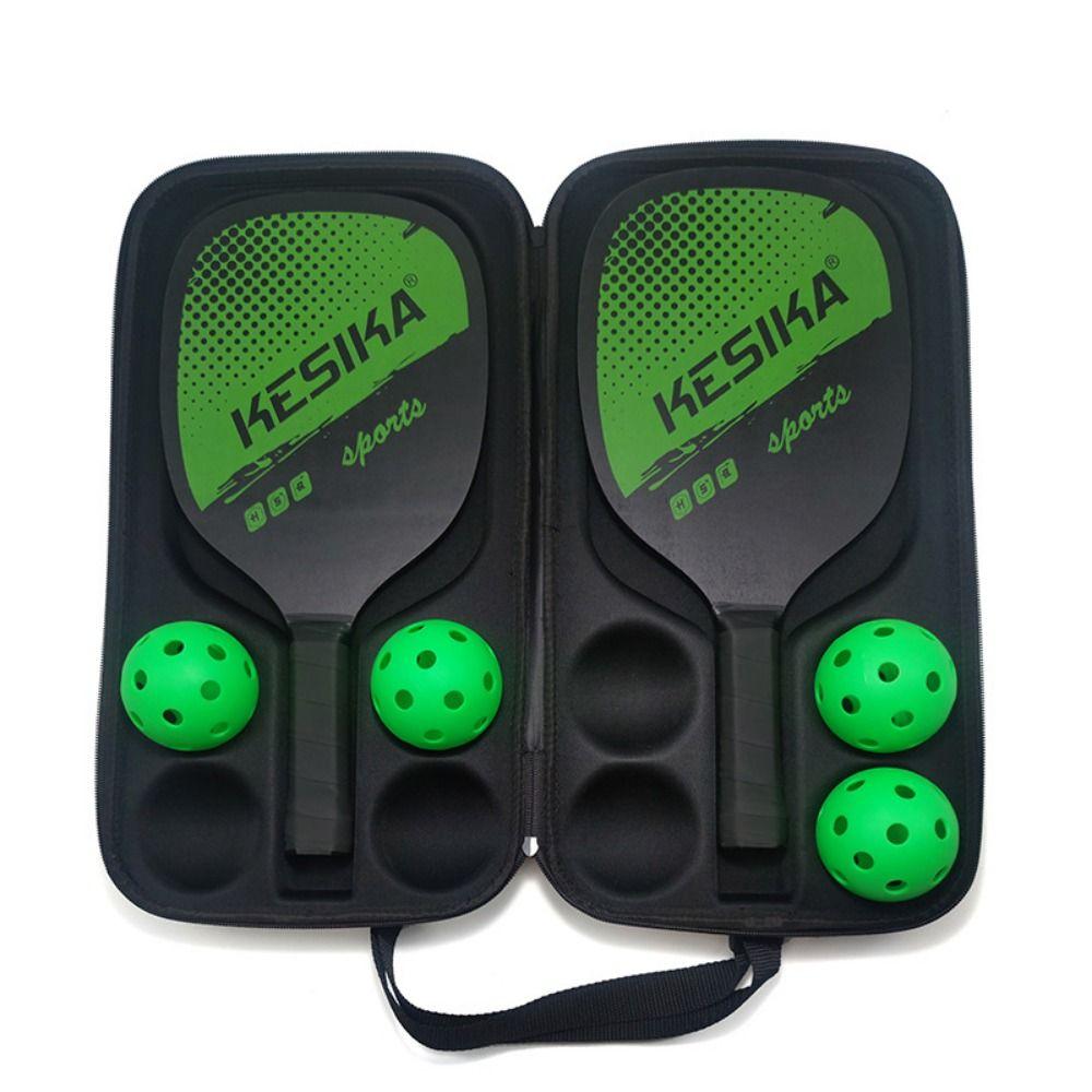 Чехол для хранения ракеток для пиклбола из ЭВА, водонепроницаемый органайзер для ракеток, вмещает 2 ракетки и 4 мяча