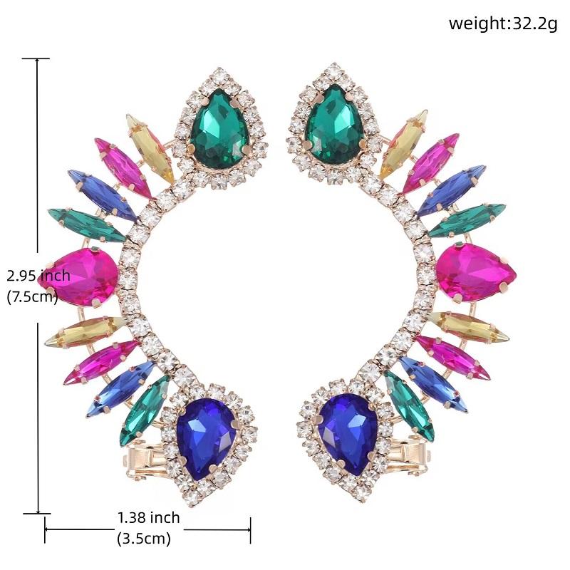 Роскошные преувеличенные серьги из кристаллов, большие круглые серьги-гвоздики с блестящими стразами для женщин, трендовая мода