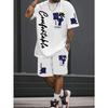 Summer Men's Set 3D Digital Printed Casual Two Piece Outdoor City Street Polyester Fiber Comfortable