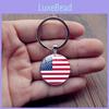 Stylish American Flag Keychain Metal Accessory Modern Design Gift Zinc Alloy