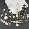 Pearl Brooch Skirt Waist Anti-Exposure Pin and Decorative Shirt Collar Button