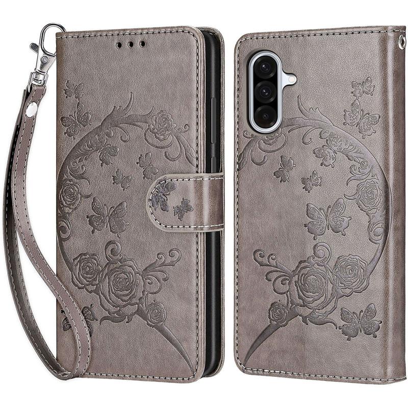 For Samsung S25 S24 S23 A16 A15 A14 A26 A36 Redmi Note 14 13 12 Pro Cartoon Butterfly Embossed PU Leather Card Slots Flip Wallet Kickstand Phone Case