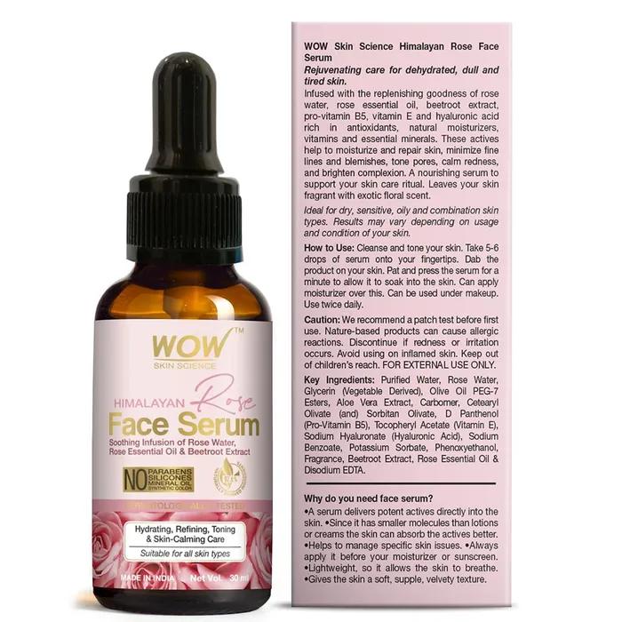 Wow Skin Science Сыворотка для лица с гималайской розой - для увлажнения и тонизирования кожи, 30 мл