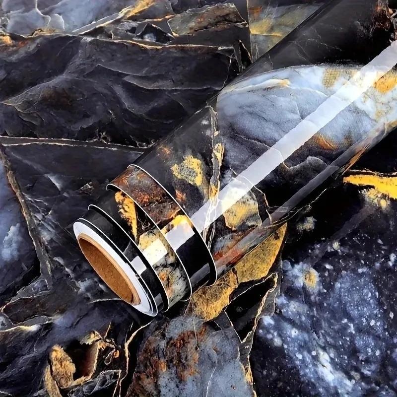 Самоклеящиеся обои под мрамор - Прочные, водонепроницаемые и легко снимаемые - Идеально подходят для самостоятельной переделки комнаты и мебели в Лив