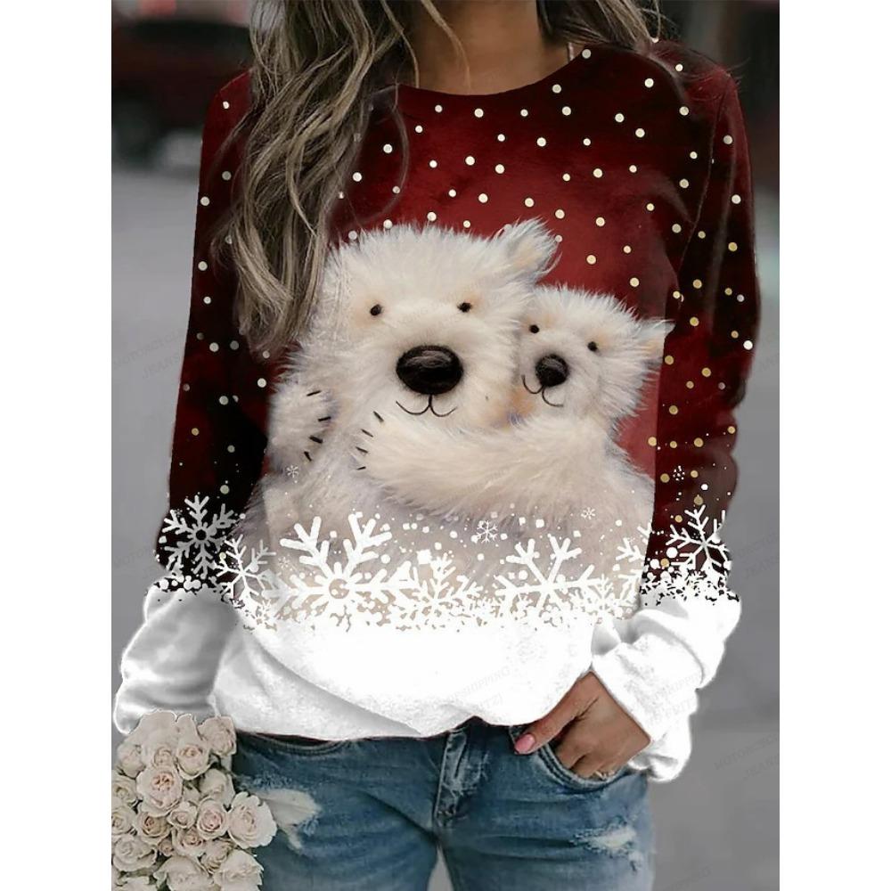 Женские толстовки с капюшоном Dog 3D Print Sweatshirt Женская мода Crewneck Hoodie Kawaii Animal Sweats Женский спортивный костюм Пальто для девочек Sudaderas