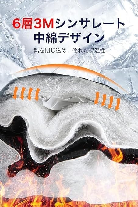 3M Thinsulate Ski Waterproof and for Men and Suitable for Cycling Five-Finger Gloves, Fleece-Lined, Warm, Thick, Women, Smartphone/Touchscreen