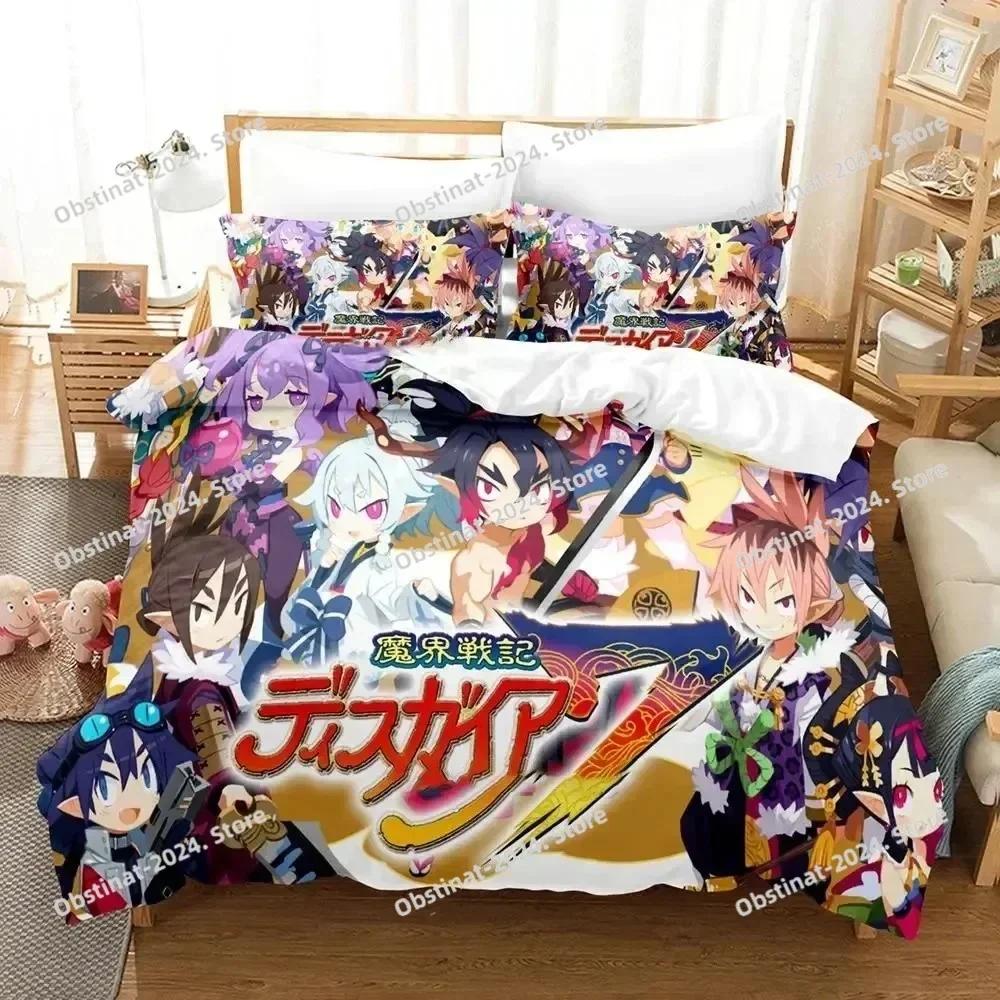 Аниме Disgaea Комплект постельного белья Пододеяльник Комплект для кровати Чехол для одеяла Наволочка Одеяло размер King Queen Комплект постельного белья для мальчиков и взрослых