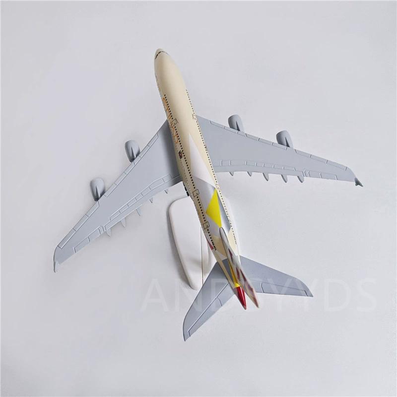A380 20см Etihad Самолет Литой Металлический Сплав Авиалинии 1/400 Масштаб Самолет Со Стендом Модель Миниатюрный Самолет Коллекционные Подарки