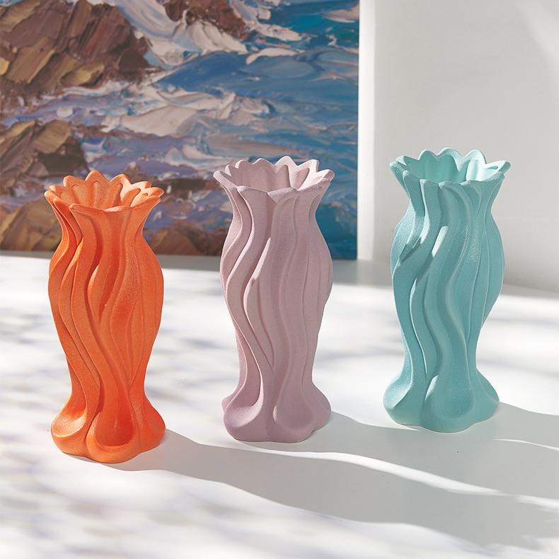 Красочная художественная ваза, керамическая гидропонная ваза, цветочная композиция, домашний декор, настольные украшения, украшение сада