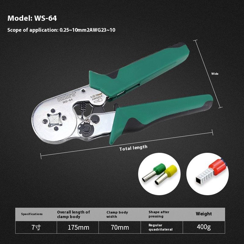 HSC8 6-4A Клещи для обжима трубчатого типа Клещи для быстрой прокладки проводов Клещи для обжима штыревых клемм TE