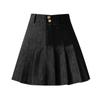 Autumn and Winter Women's Skirts Corduroy Pleated Skirt Versatile Thin Skirt Design A Word Half Skirt Bustle Skirt