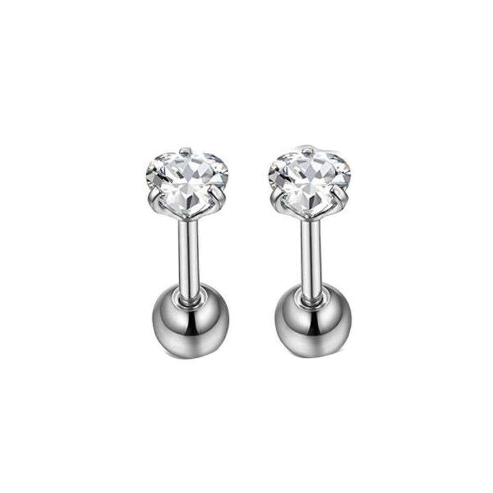 Stainless Steel Lip, Zircon Ear, and Ear Bone Studs - Trendy Piercing Jewelry