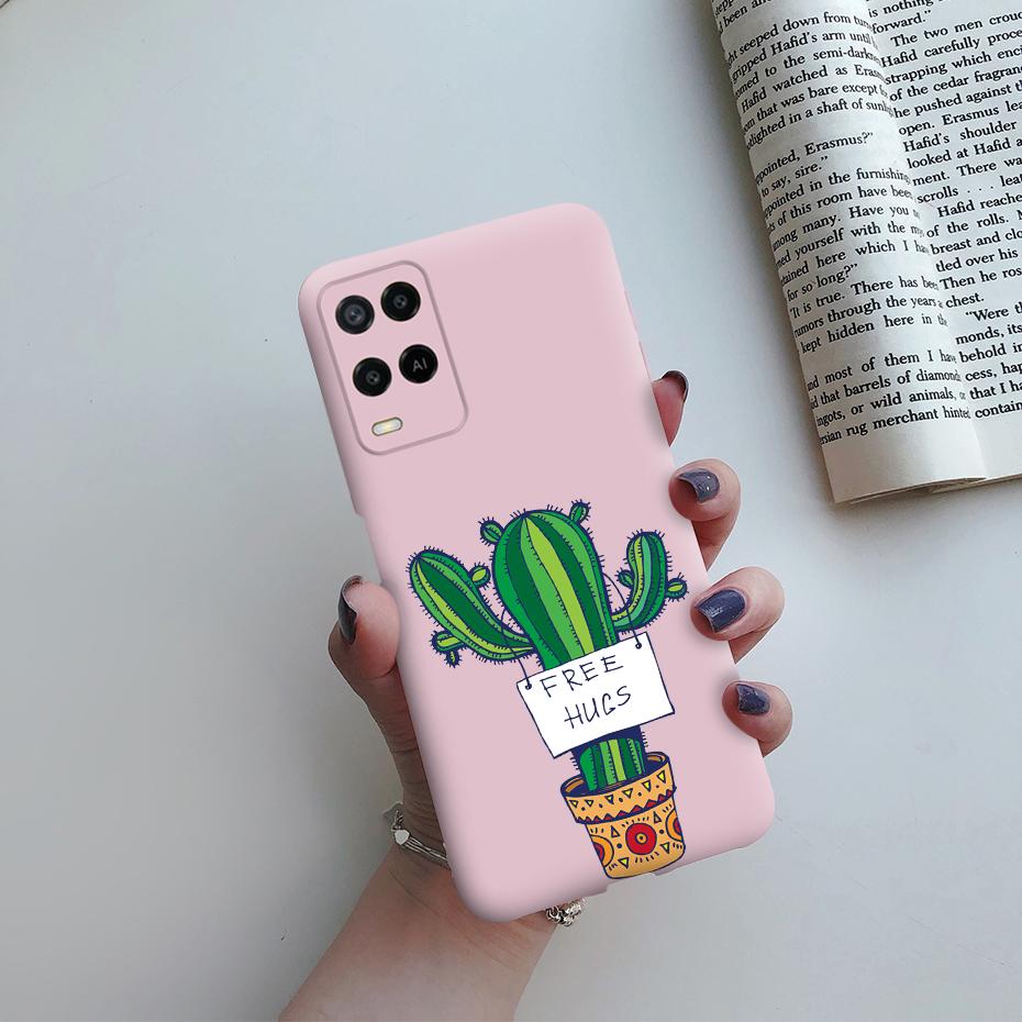 For Oppo A54 Case CPH2239 Soft Silicone Shockproof Cute Painted Cover For Oppo A54 OppoA54 A 54 6.1" Phone Cases Fundas Bumper