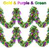 Decorations Garland 2m Hanging Party Accessory Streamers Green Gold Purple Glittering Garland Decor