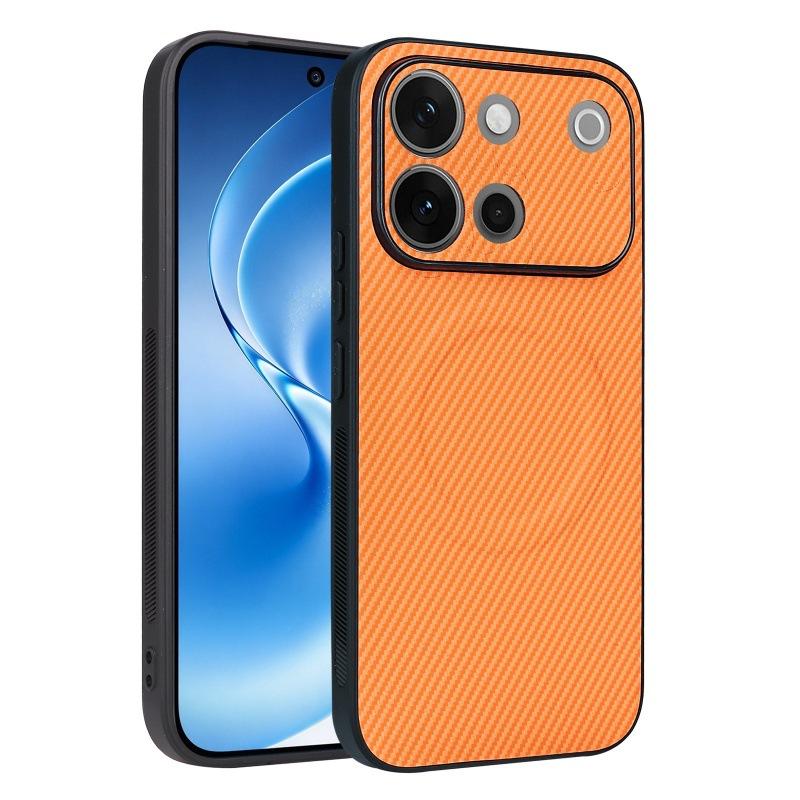 Vivo S60/V80 Magnetic Phone Case,Leather Carbon Fiber MagSafe Wireless Charging ShockProof Phone Case Cover for Vivo S60/V80
