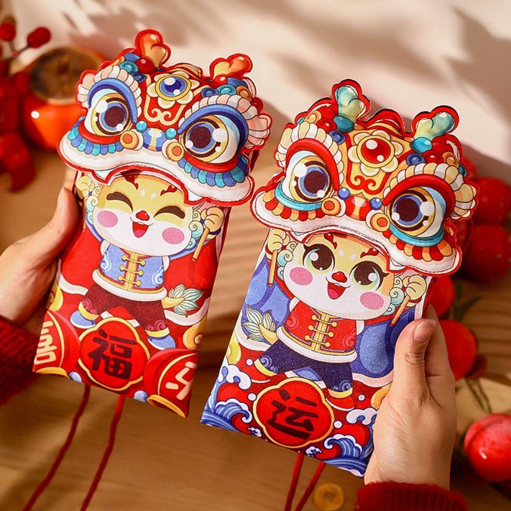 Cartoon New Year Coin Purse Plush Red Packet  Spring Festival Supplies