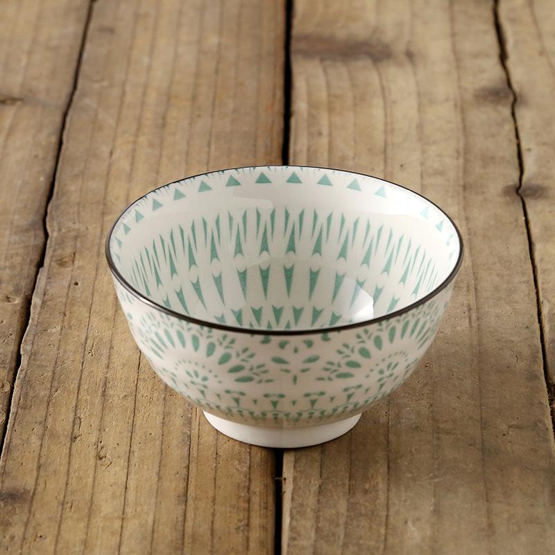 4,5-дюймовая керамическая пиала для риса в японском стиле, посуда, бытовая кухонная, ресторанная, круглая, противоожоговая, для лапши, супа, 2025 новинка