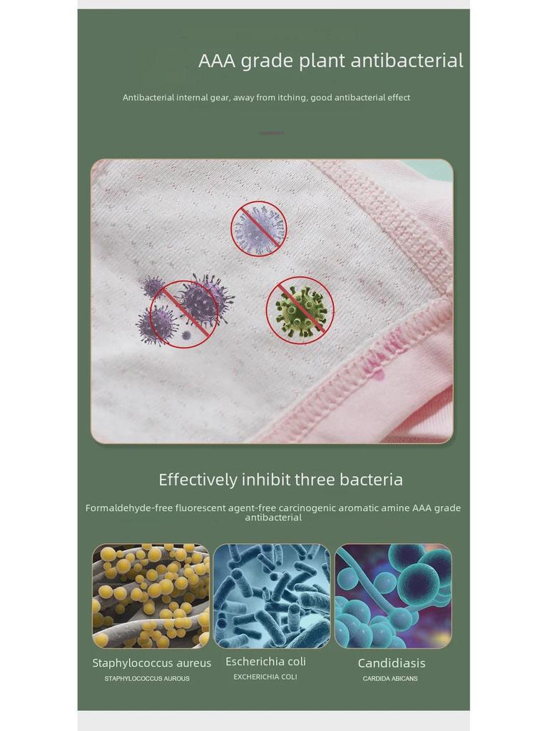 Детские хлопковые антибактериальные шорты-боксеры с рисунком среднего и большого размера для девочек