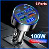1 шт. PD+QC 3.0 быстрая зарядка автомобильного зарядного устройства для телефона адаптер 6 портов USB автомобильное зарядное устройство Type-C PD быстрая зарядка 3.0 автомобильное зарядное устройство