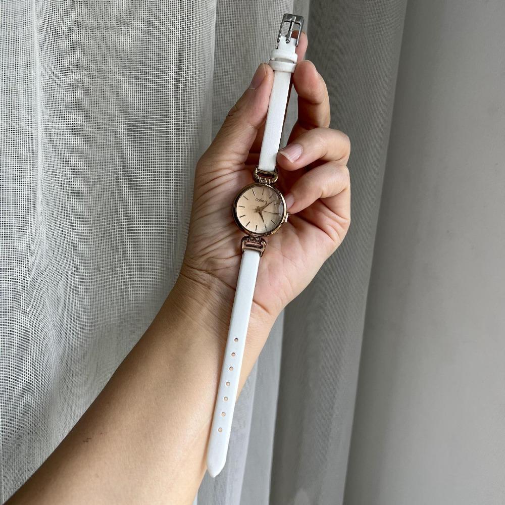 Простые повседневные студенческие часы корейской версии с дисковым ремешком, кварцевые