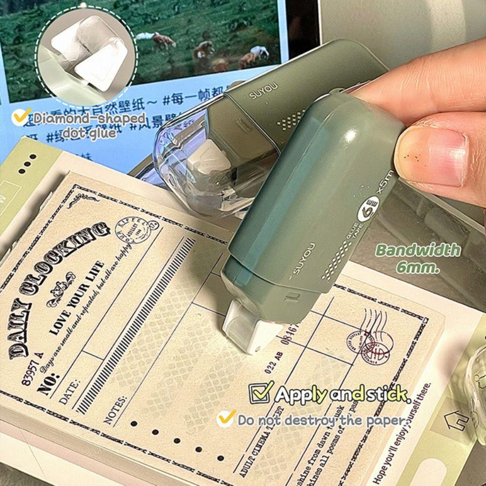 6pcs Gradient Color Dot Glue Tape Diamond-shaped Double-sided Adhesive Tape  School Office