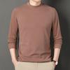 New Autumn and Winter Men's Double-sided Velvet T-shirt Half Turtleneck Men's Long-sleeved Solid Color Velvet Bottoming Shirt