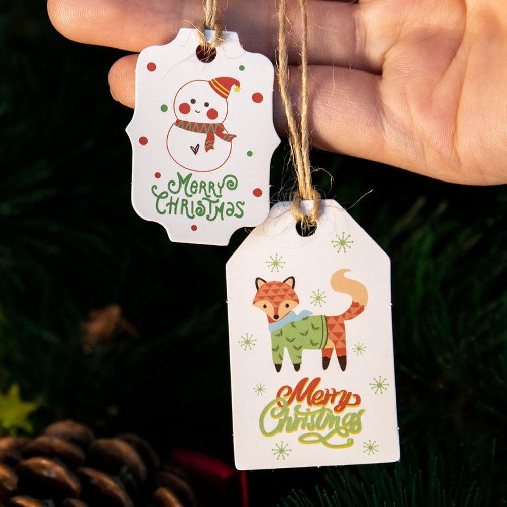 Упаковочные материалы Санта-Клаус Крафт-бумага Подарочная упаковка Рождественские бирки Рождественские этикетки Бирки