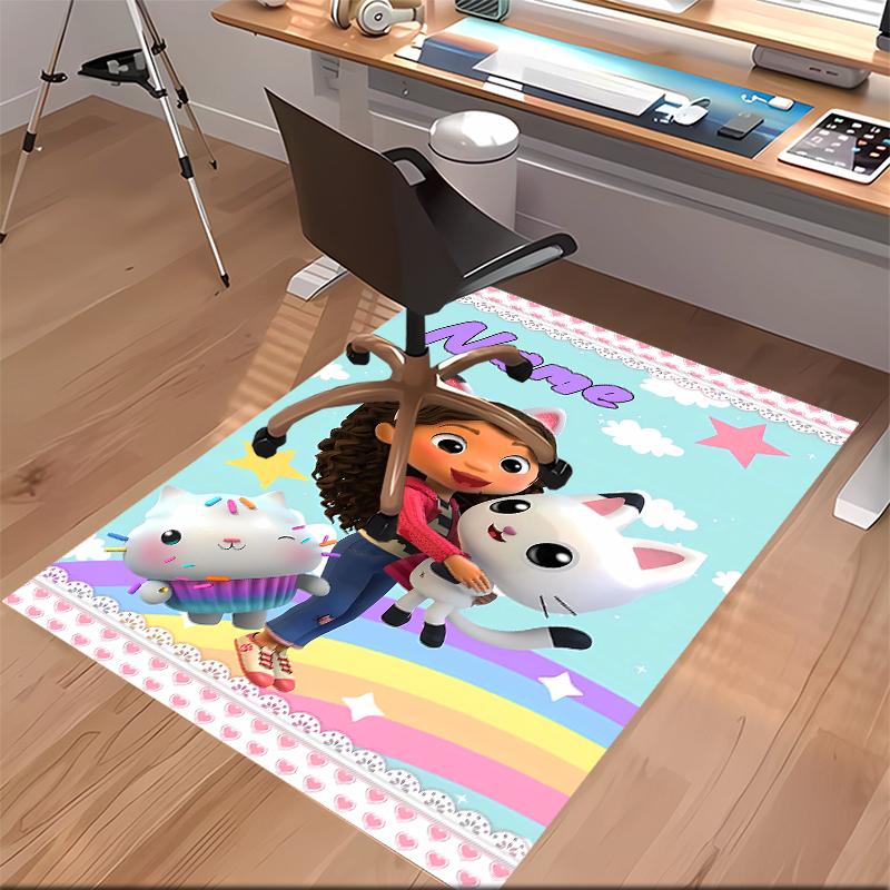 Custom personalization Gabby's Dollhouse Print Area Rug - Soft, Washable Non-Slip Indoor Mat,Living Room,Home&Office Decorative Rug