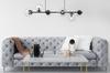 Siena Black Hanging Lamp 6-Flat Clear Lamp E14
