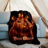 1PC Custom Name Luminous Capybara Birds flannel blanket versatile,all-season throw suitable for the living room,bedroom,camping,travel,and gift