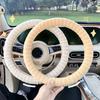 38СМ Зимние Чехлы на Руль Автомобиля Плюшевые Теплые Ворсистые Модные Милые Товары Аксессуары для Интерьера для Женщин Девушек Женщин-Водителей