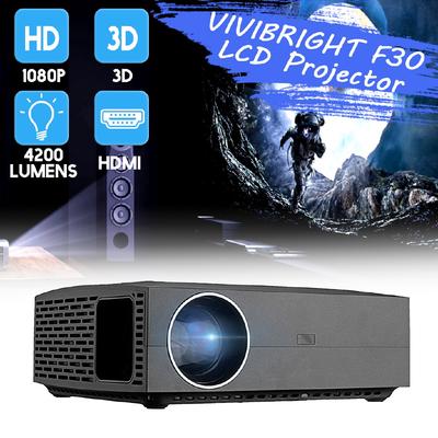 F30 4K 4200 Люмен HD Проектор ЖК 1080P 3D WIFI FHD Мини Портативный Проектор 1920x1080P Домашний Кинотеатр Видео Проектор