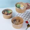 Kraft Paper Takeaway Bowls with Lids, 1000ml (50 Sets)