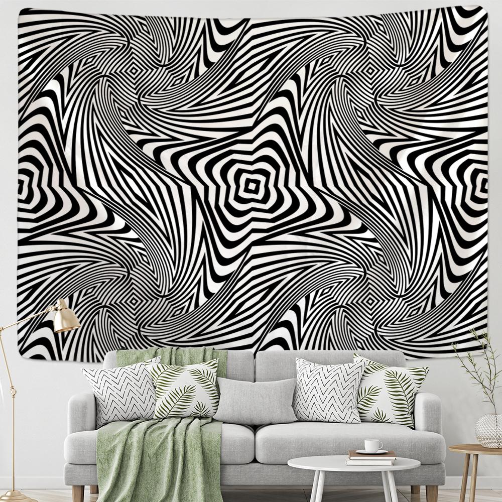 Психоделический головокружительный узор, гобелен на стене, 3D печать, хиппи, колдовство, мандала, домашний декор