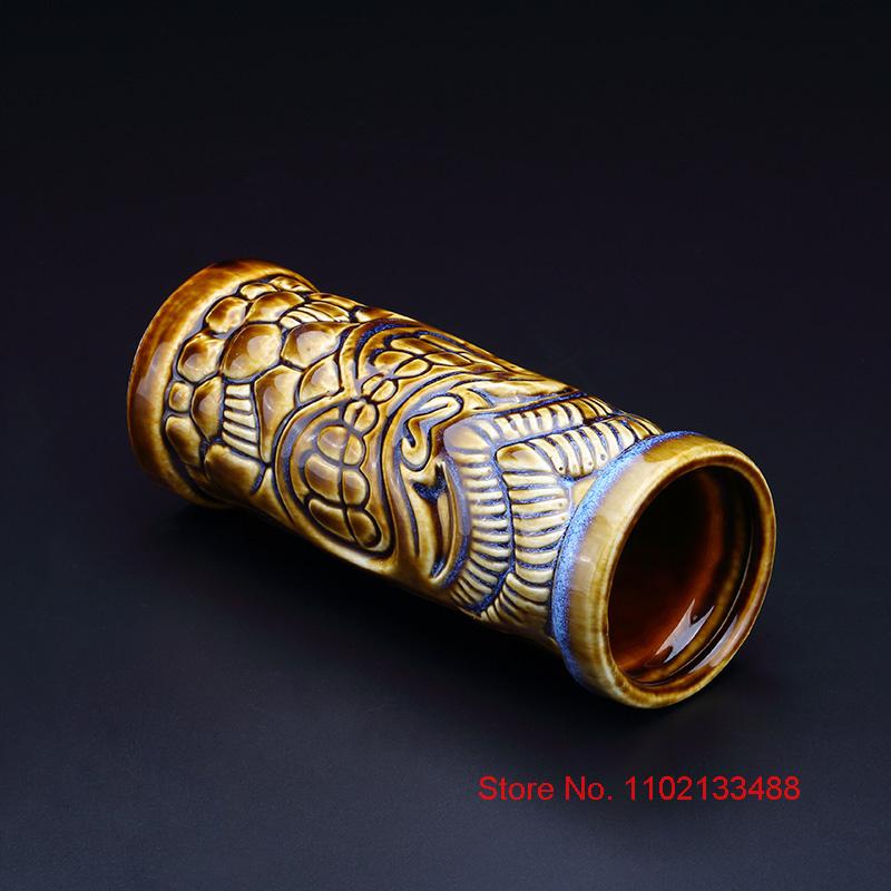 390ml Island Soldier Tiki Mug Cup Hawaii Tropical Ceramics Wine Tumbler Special Cocktail Glass Beer Steins Drink Smoothie Can