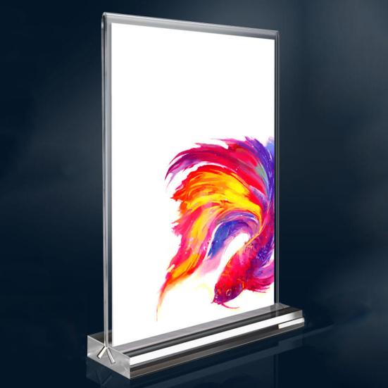 3 шт., акриловый держатель для вывески, прочный, двухсторонний, Т-образный, подставка для дисплея для домашнего офиса, меню, розничная выставка, ярмарка