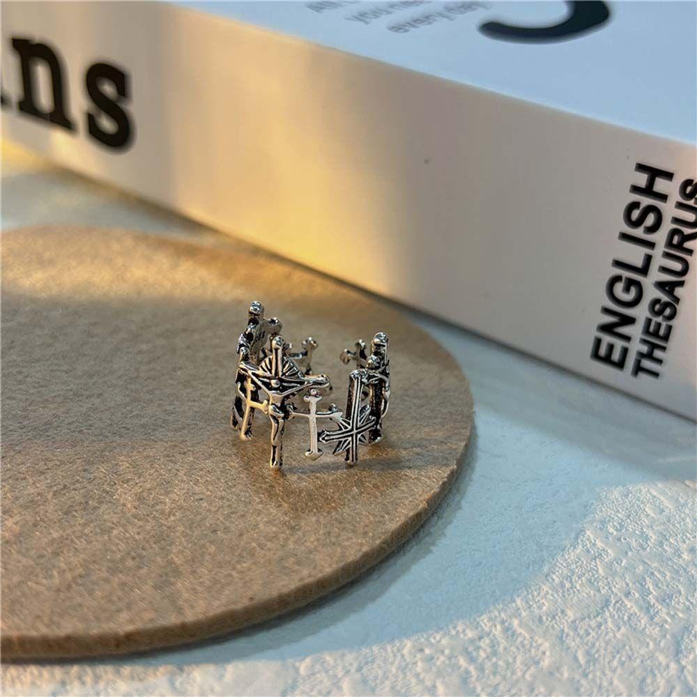 Для девочек хип-хоп панк полые корейские кольца для пальцев медные платиновые женские кольца открытые кольца