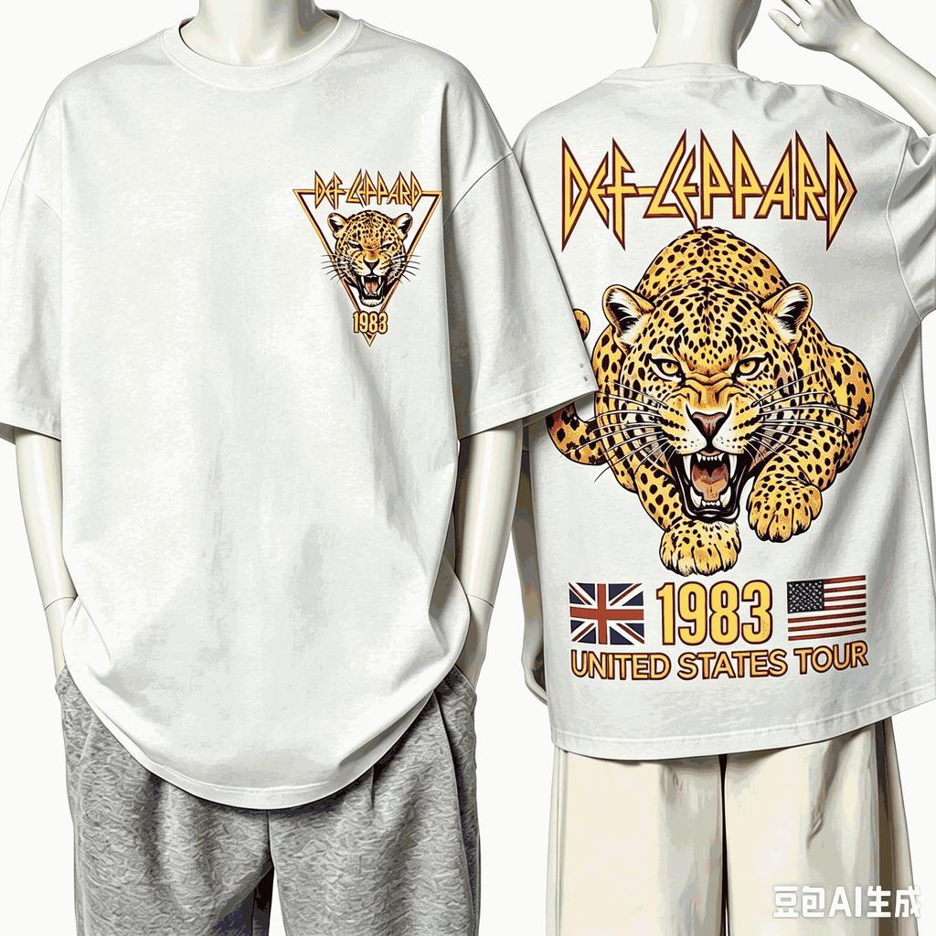 Def Leppard Для фанатов Подарок Футболка Унисекс Унисекс Харадзюку Оверсайз Унисекс С коротким рукавом Уличная одежда Высокое качество Для пар Удобная