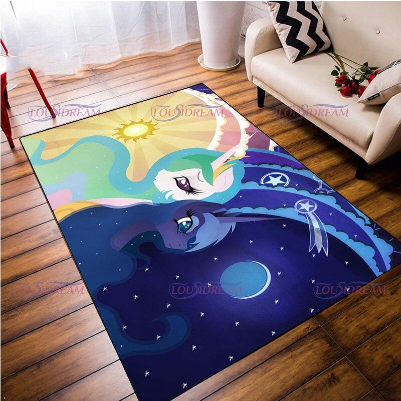 Ковер с героями мультфильмов, детские домашние ковры с единорогом для детской комнаты, мягкие игровые коврики для ползания, волосатый напольный коврик, декор для гостиной, спальни, ковер