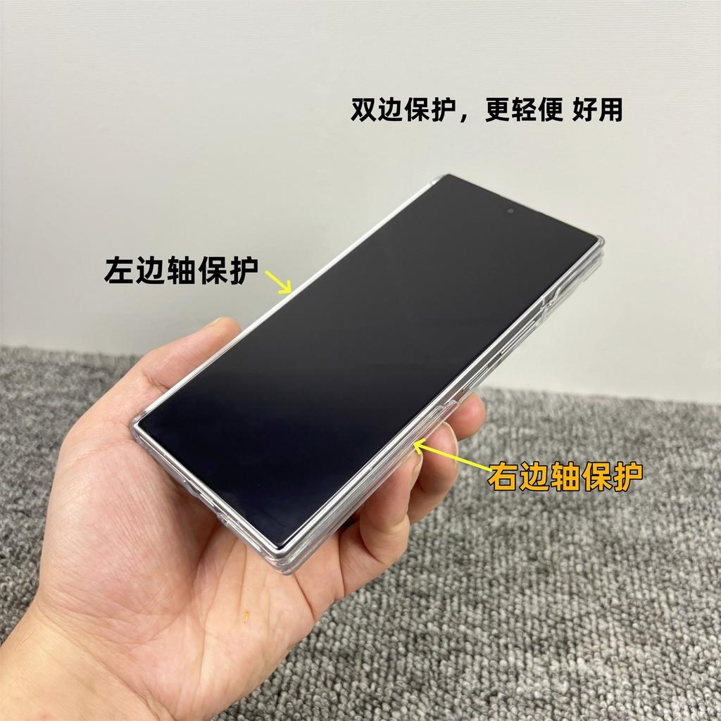 Применимо к чехлу для мобильного телефона Samsung zfold1, прозрачный магнитный притяжение ZFold1 двойная центральная ось fold11 противоударный жесткий ПК чехол