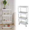 With Rolling Wheels Mobile Shelf for Kitchen Bathroom Multi-layer 3/4 Layer Storage Cart Household Rack