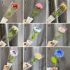 Rose Wedding Decoration Woven Hand Knitting Rose Artificial Flower Fake Flowers Knitting Flower