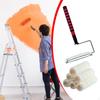 Paint Roller Frame 9 Inch with 6 Covers,Adjustable Telescopic Handle Ergonomic Grip