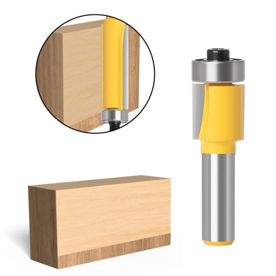 Фреза с заподлицо с подшипником, предотвращающая вырыв, круглый хвостовик, направляющая шаблона 8 мм