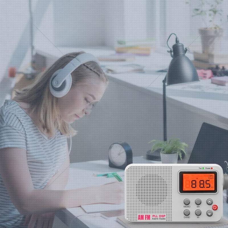 Радиоприемник AM FM с выдвижными антеннами 45 см для стабильного приема 20 ячеек памяти Будильник Таймер сна для экстренного использования