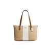 Coach Gallery 37 Striped Signature Coated Canvas Tote Bag Women tote Light-Khaki CR121-IMWQJ
