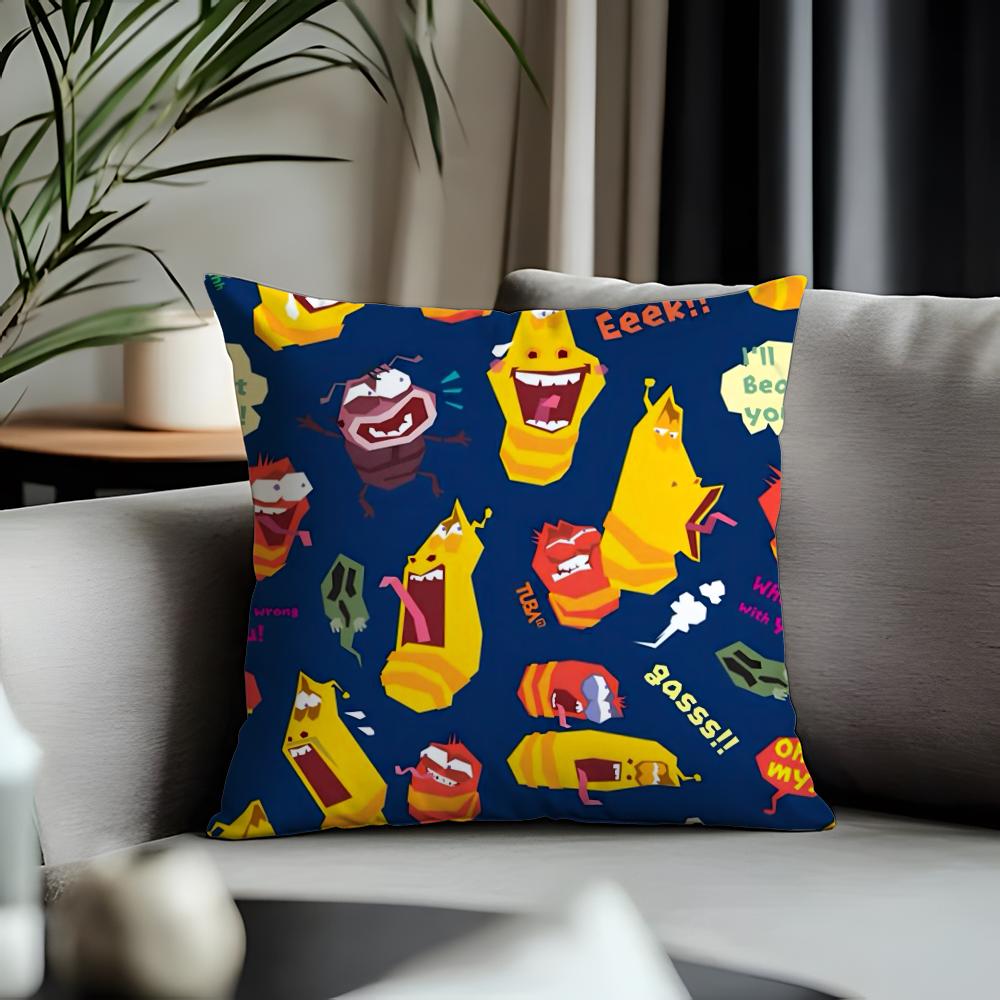 Fashion LLarvaful Cushion Cover Antidustmite Pillowcase Invisible Zipper Silky Short Plush Sofa Cushion Cover