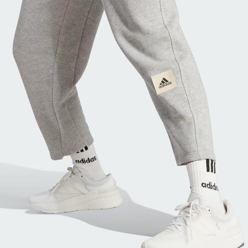 adidas Женские брюки-бочонки из французского трикотажа Lounge, средне-серые IJ8446