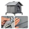 Уличный домик для кошек Ветрозащитный Водонепроницаемый Уютное кошачье убежище Легкая сборка Теплое изолированное укрытие для уличных кошек Требуется сборка